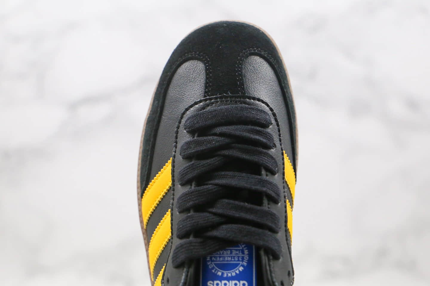 阿迪达斯Adidas Samba OG FT纯原版本桑巴系列黑黄色慢跑鞋原楦头纸板打造 货号：EG9326