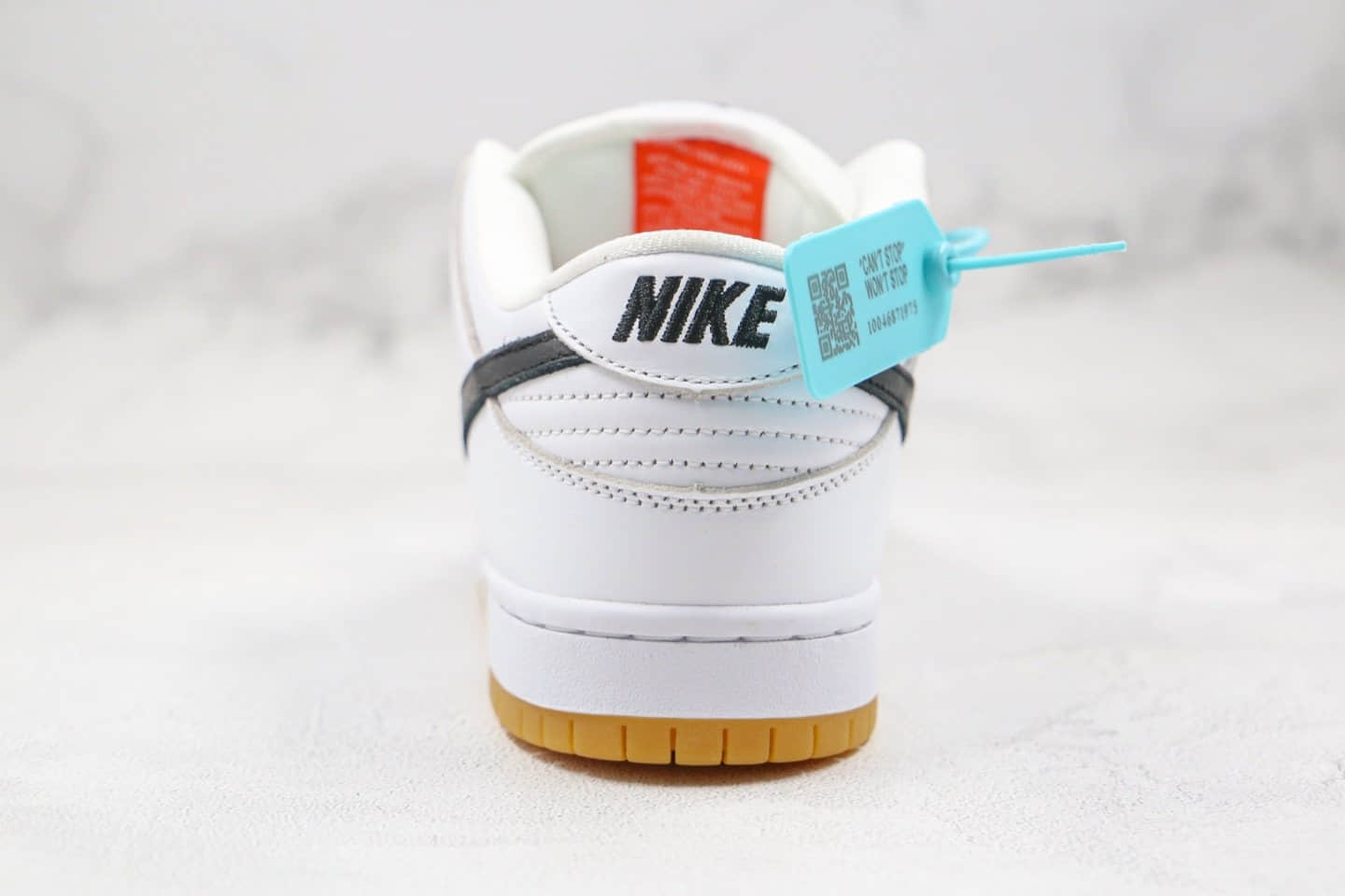 耐克Nike SB Dunk Low Pro ISO纯原版本低帮SB DUNK生胶白黑色板鞋内置后跟Zoom气垫 货号：CD2563-100
