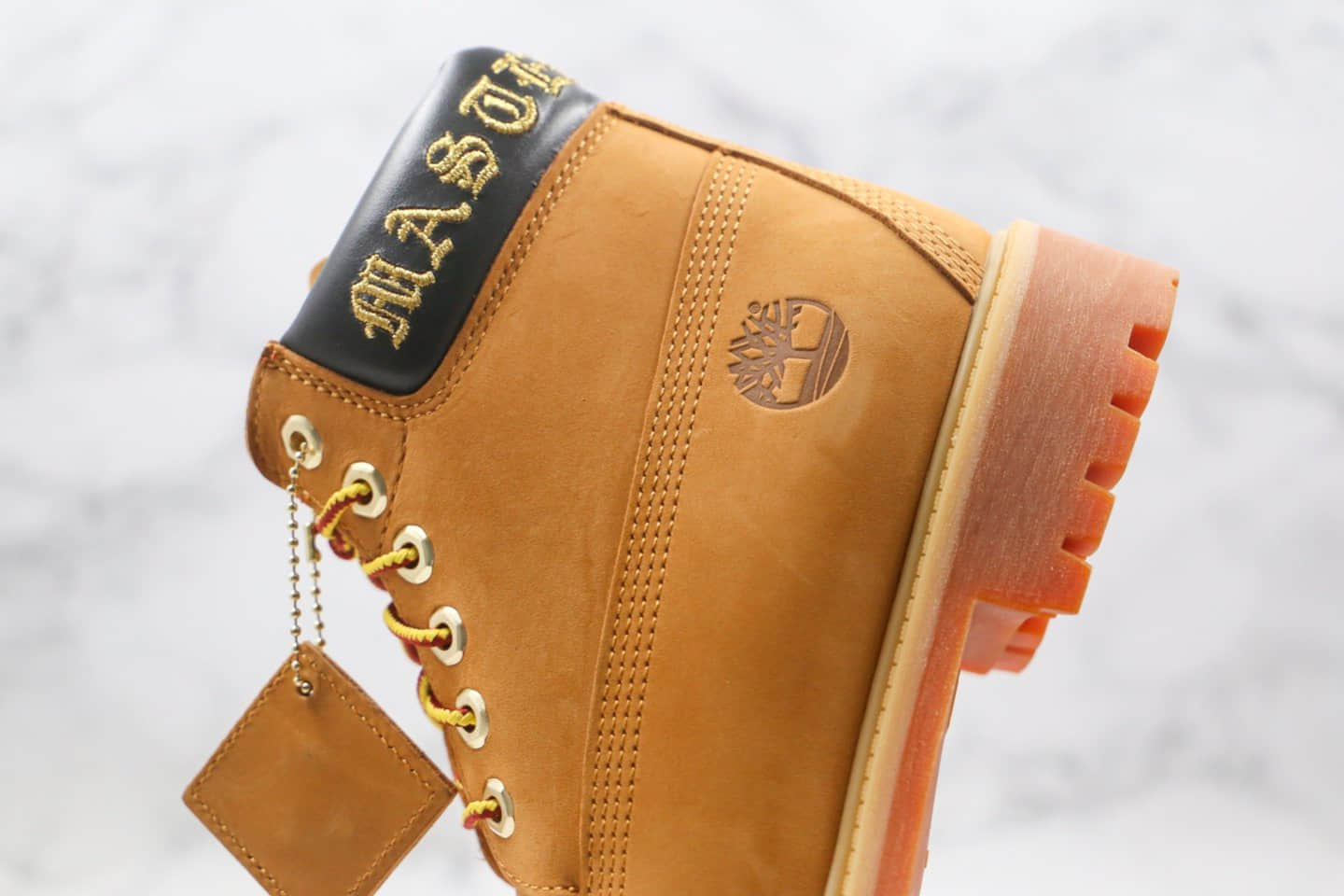 天伯伦Timberland x Mastermind Japan联名款纯原版本高帮添柏岚MMJ2代小麦色拉链款工装靴中山原代工厂出货