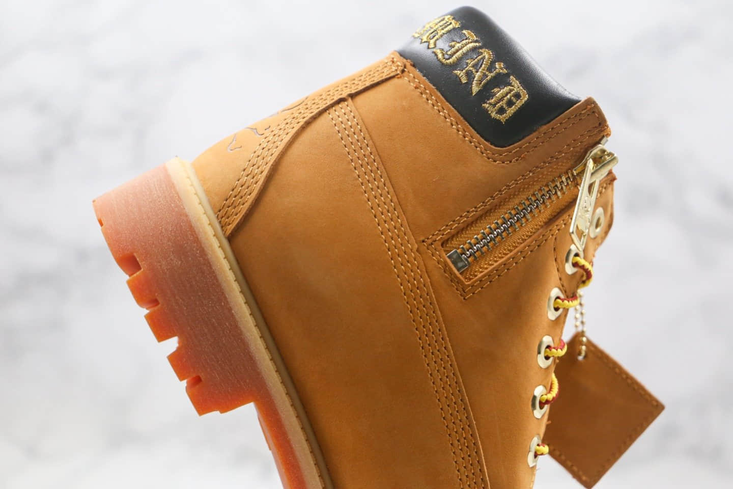 天伯伦Timberland x Mastermind Japan联名款纯原版本高帮添柏岚MMJ2代小麦色拉链款工装靴中山原代工厂出货