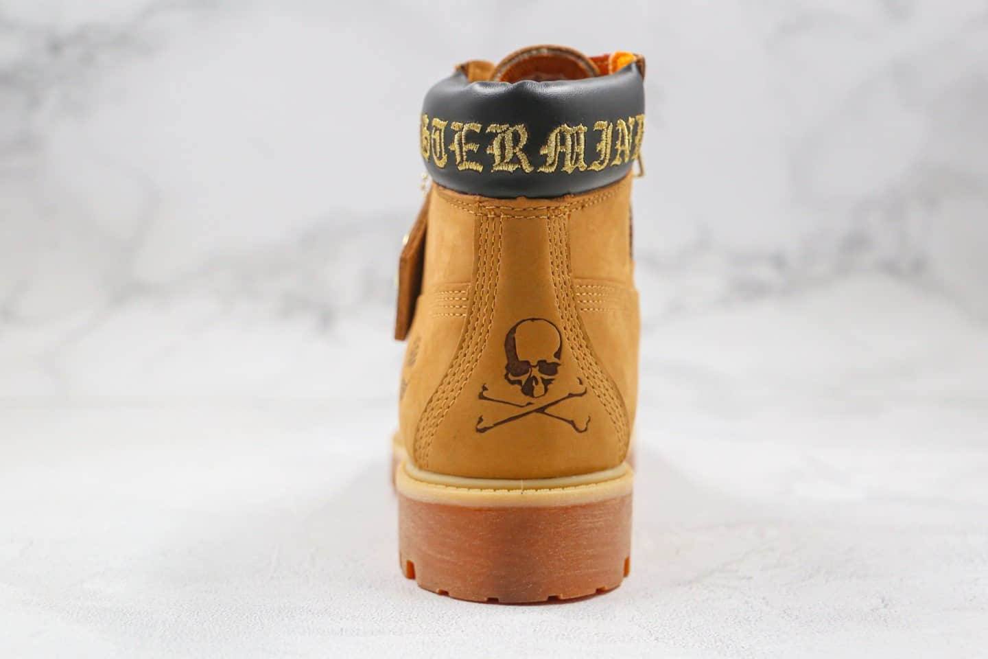 天伯伦Timberland x Mastermind Japan联名款纯原版本高帮添柏岚MMJ2代小麦色拉链款工装靴中山原代工厂出货