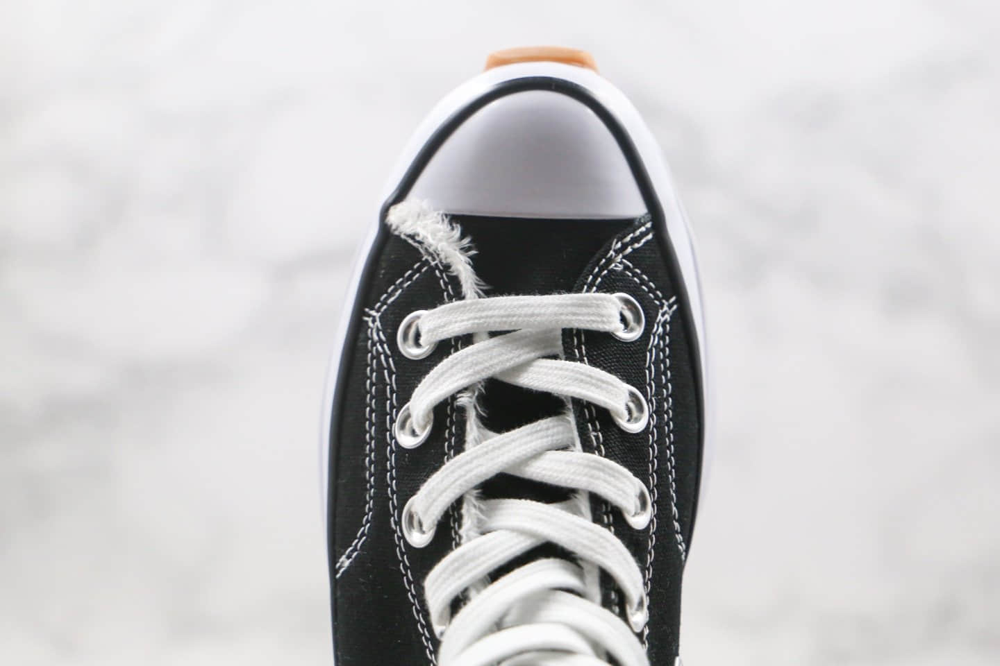 匡威J.W. Anderson x Converse chuck Run Star Hike Hi公司级版本联名高帮锯齿厚底加绒板鞋黑白色原楦开发 货号:166802C