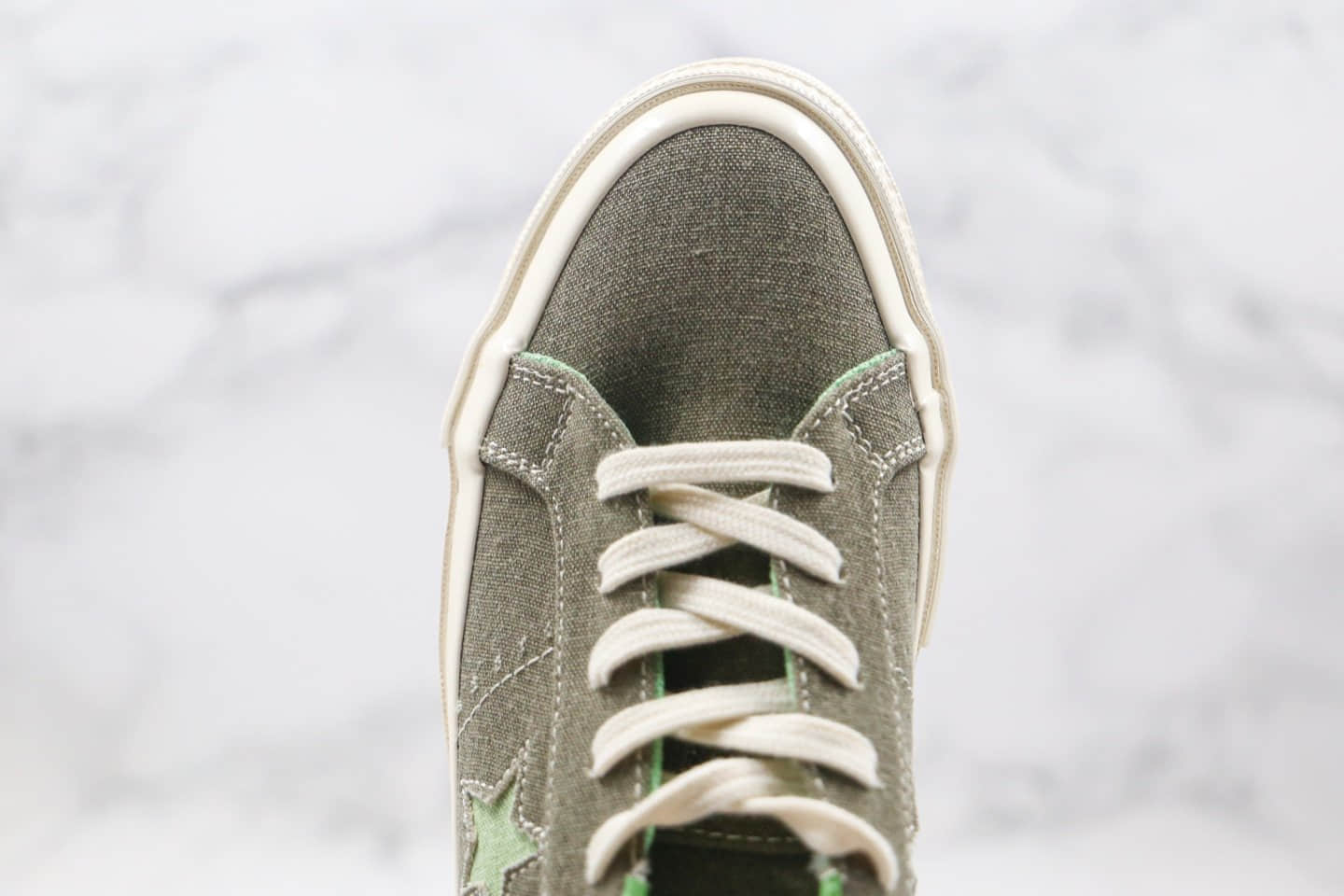 匡威Converse One Star Sunbaked公司级版本木村一星棕绿色麂皮硫化板鞋内置NFC芯片感应 货号:164361C