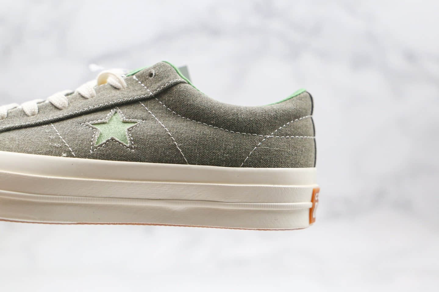 匡威Converse One Star Sunbaked公司级版本木村一星棕绿色麂皮硫化板鞋内置NFC芯片感应 货号:164361C