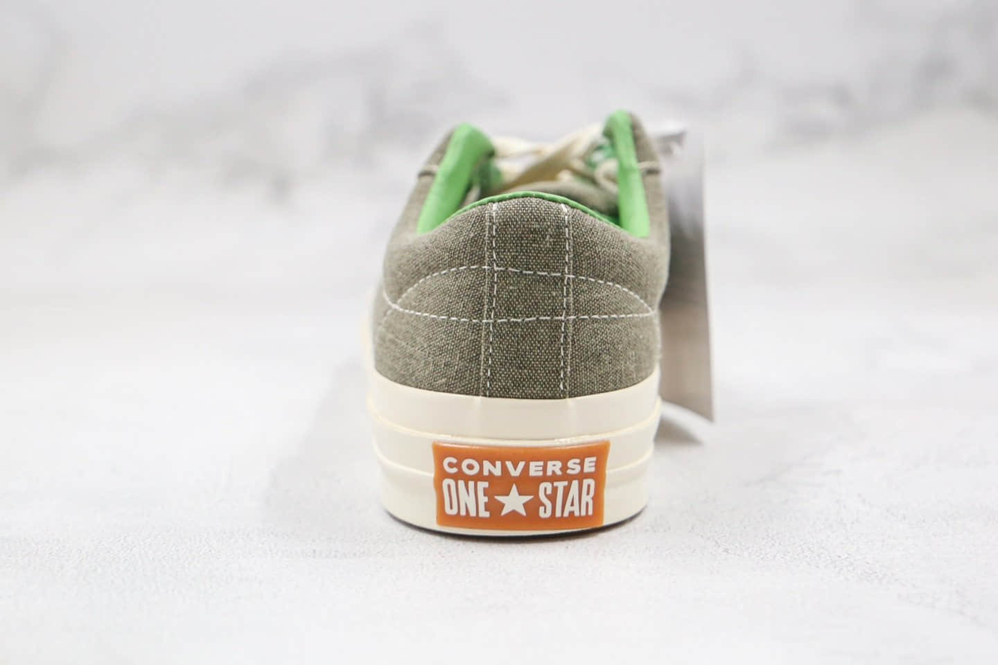 匡威Converse One Star Sunbaked公司级版本木村一星棕绿色麂皮硫化板鞋内置NFC芯片感应 货号:164361C