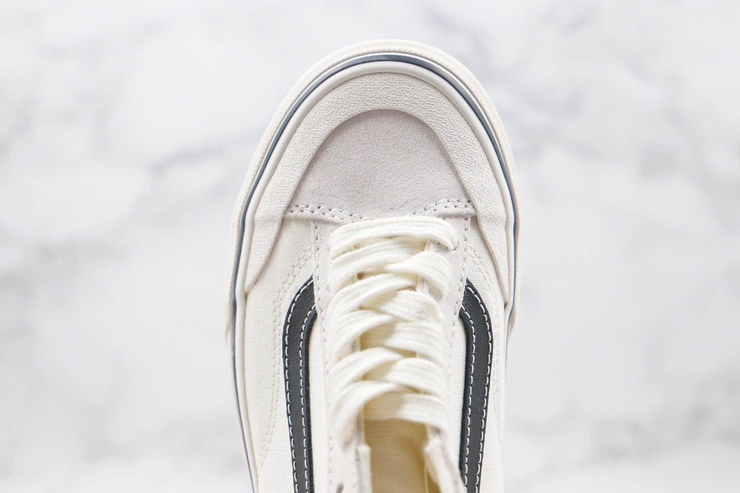 万斯Vans Style 36 Decon SF公司级版本低帮蝙蝠灰黑白色半月包头硫化板鞋原档案数据开发