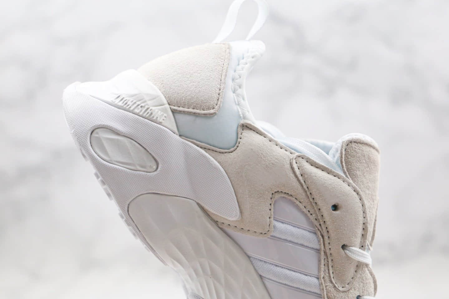 阿迪达斯Adidas Streetball纯原版本三叶草街球跑鞋米白色原楦头纸板打造 货号:FW1217