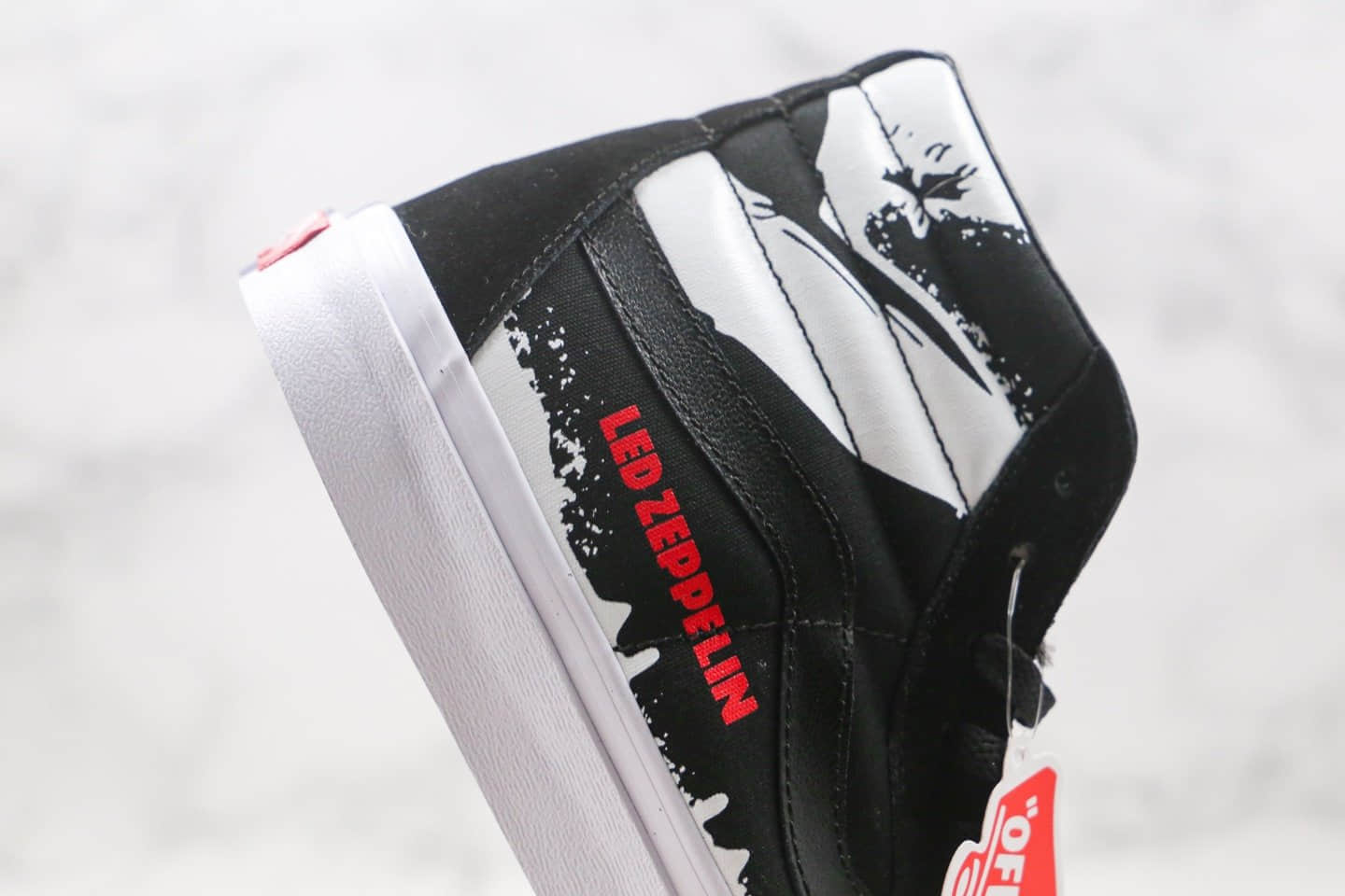 万斯Vans Sk8-Hi公司级版本高帮OR乐队联名款齐柏林飞艇X50周年黑白色硫化板鞋原鞋开模一比一打造