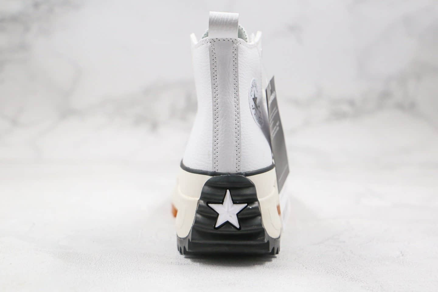 匡威Converse chuck Run Star Hike Hi White Blue Gum x J.W. Anderson联名款公司级版本高帮皮面厚底锯齿皮面白色加绒松糕鞋原盒原标 货号:162255C