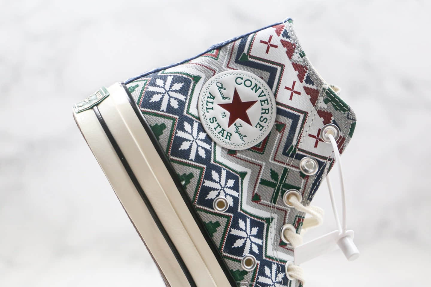 匡威Converse Chuck 70S公司级版本高帮民族风雪花圣诞节配色原厂硫化大底原盒原标 货号:169352C