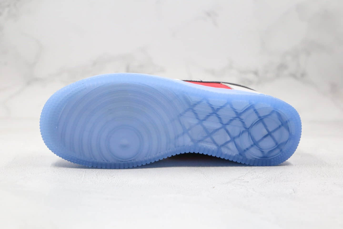 耐克Nike Air Force 1 Low纯原版本低帮空军一号水晶底白蓝红色原楦头纸板打造 货号：CT2295-110