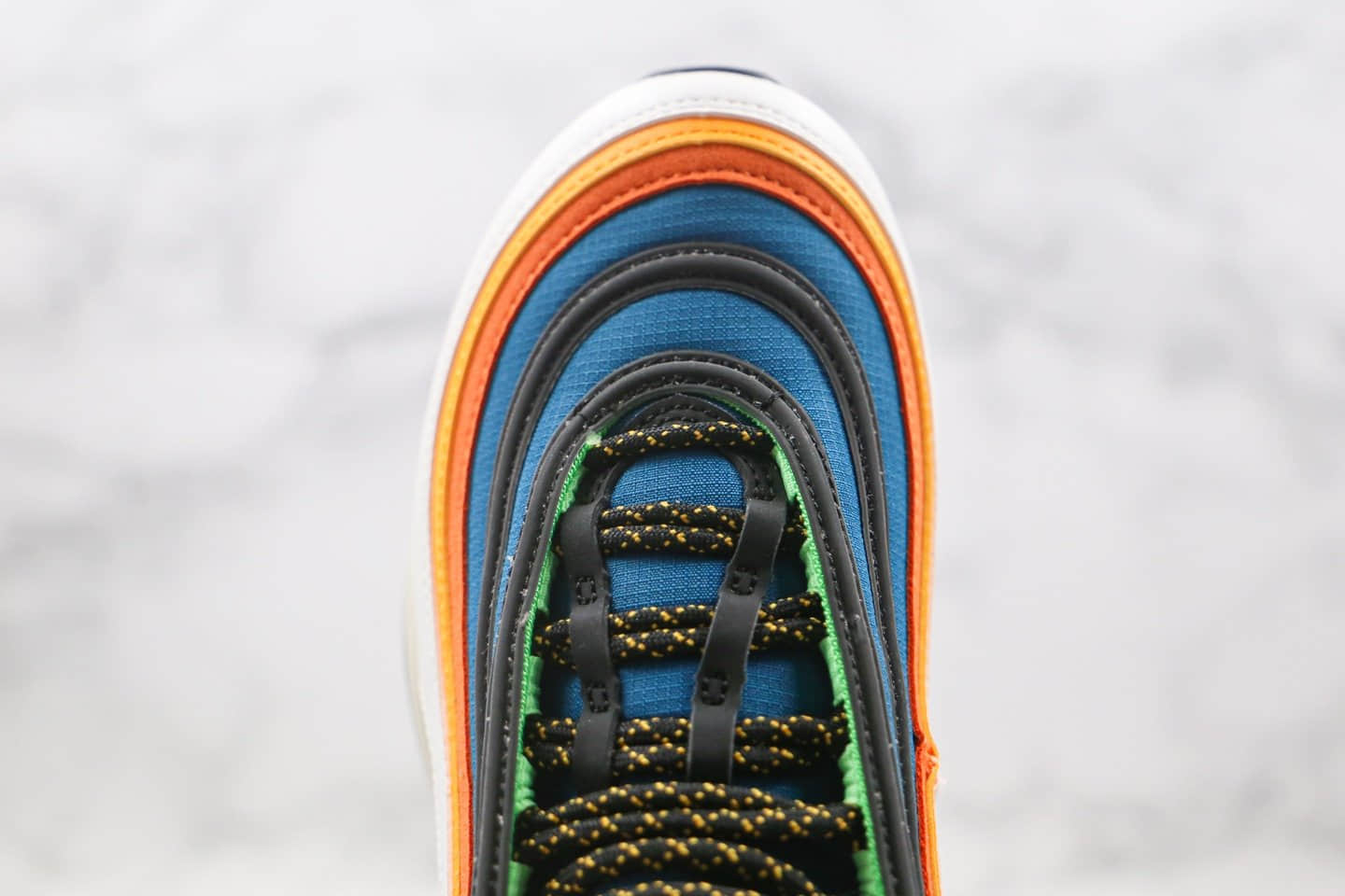 耐克Nike Air Max 97纯原版本子弹头Max97气垫鞋白橙蓝色原盒原标原档案数据开发 货号:CZ7868-300