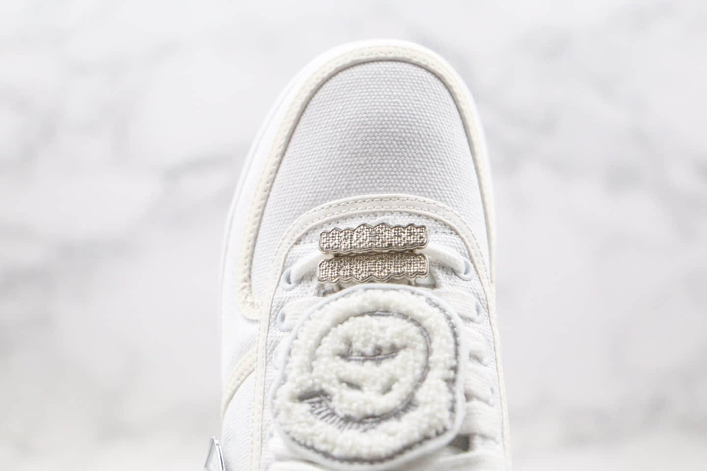 耐克Nike Air Force 1 x Travis Scott联名款纯原版本换勾魔术贴空军一号板鞋内置全掌Sole气垫 货号:AQ4211-100