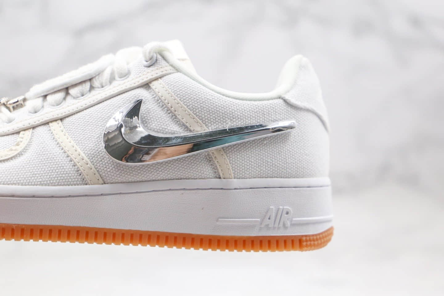 耐克Nike Air Force 1 x Travis Scott联名款纯原版本换勾魔术贴空军一号板鞋内置全掌Sole气垫 货号:AQ4211-100