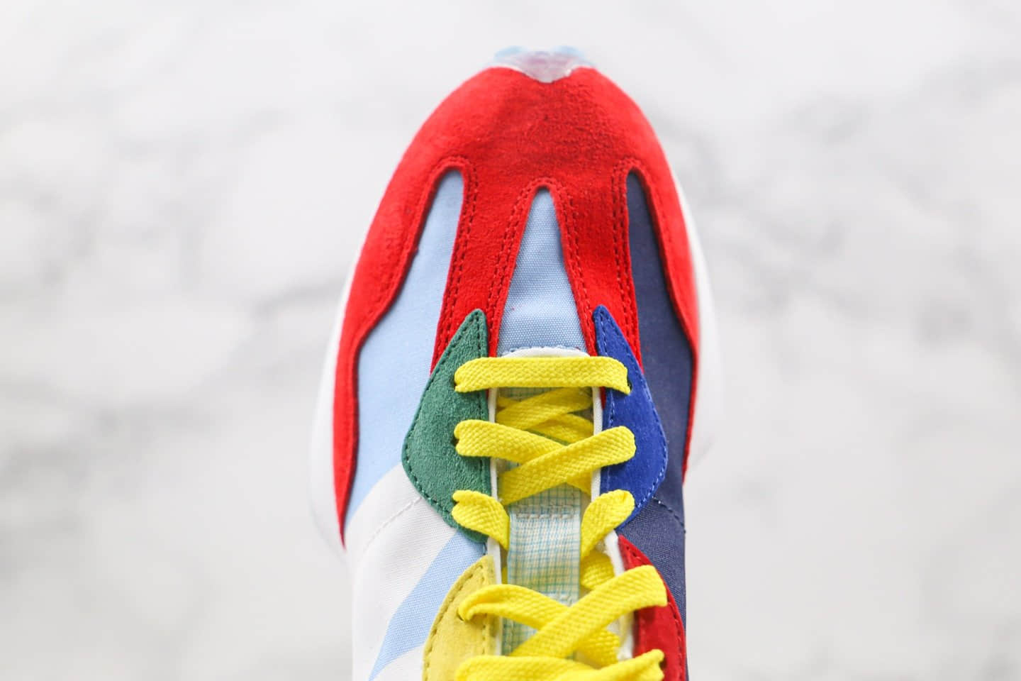 新百伦New Balance 327公司级版本复古慢跑鞋NB327彩虹色原鞋开模正确鞋面材质 货号：MS327BSM