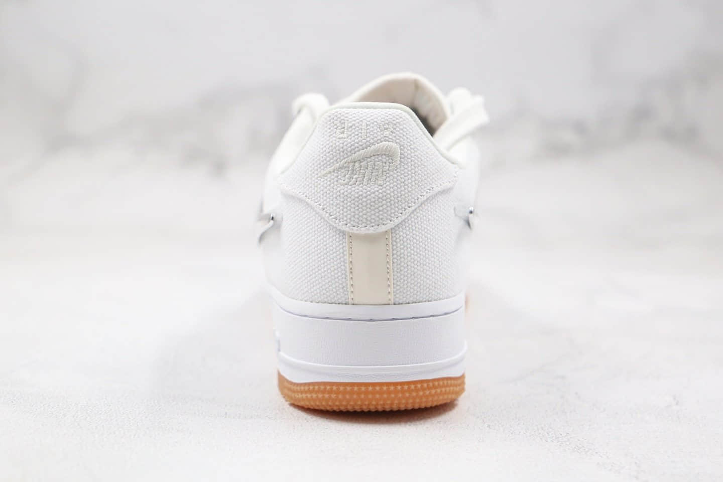 耐克Nike Air Force 1 x Travis Scott联名款纯原版本换勾魔术贴空军一号板鞋内置全掌Sole气垫 货号:AQ4211-100
