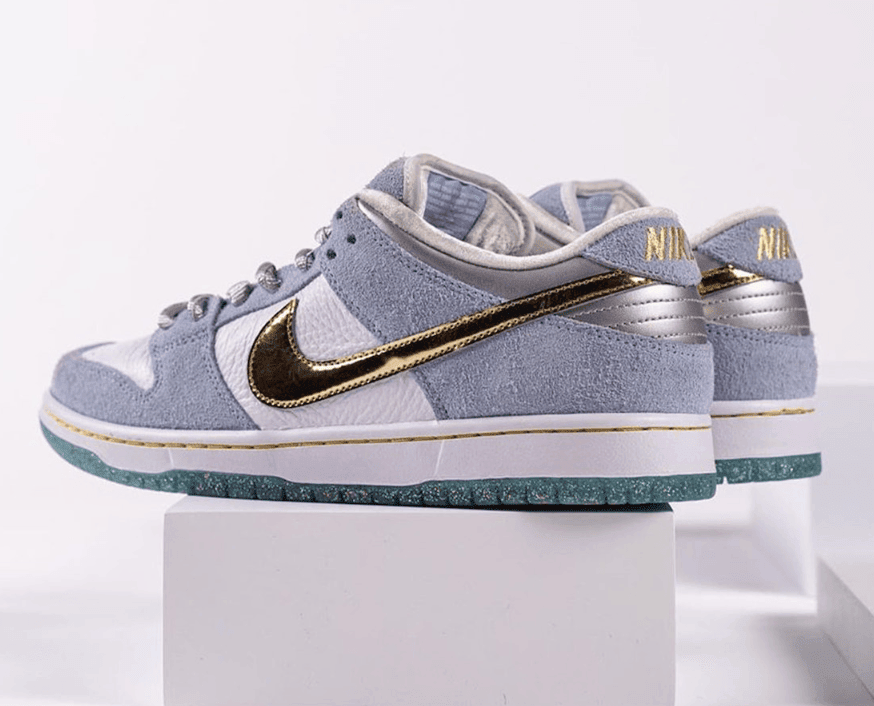 金钩+金粉外底!Sean Cliver x Nike SB Dunk Low上脚好看翻了! 货号:DC9936-100