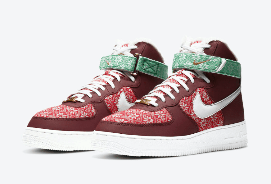 圣诞节主题!这双高帮AF1保暖不输雪地靴! 货号:DC1620-600