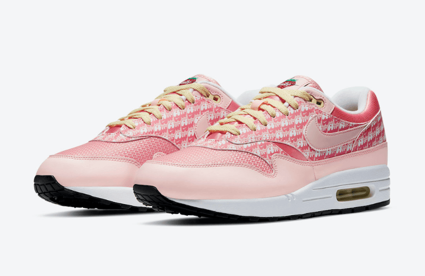 小姐姐看过来!Nike Air Max 1草莓柠檬水下月登场!暗藏3M反光!货号:CJ0609-600