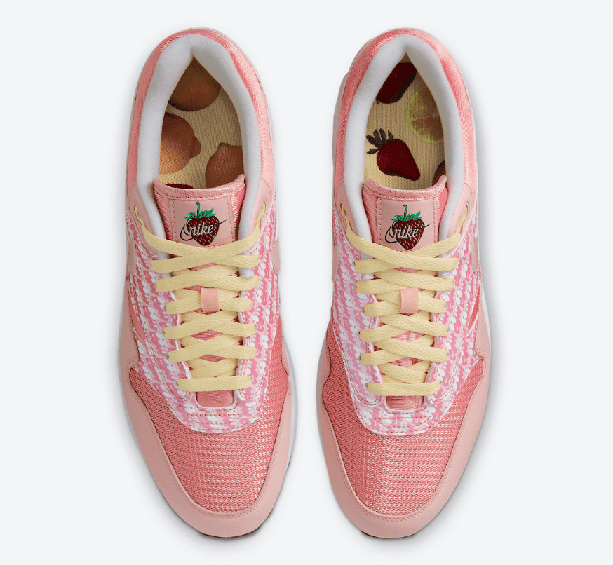 小姐姐看过来!Nike Air Max 1草莓柠檬水下月登场!暗藏3M反光!货号:CJ0609-600