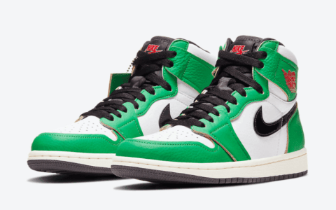 酷似喜力Dunk!全新AJ1 “Lucky Green”10月14日发售! 货号:DB4612-300