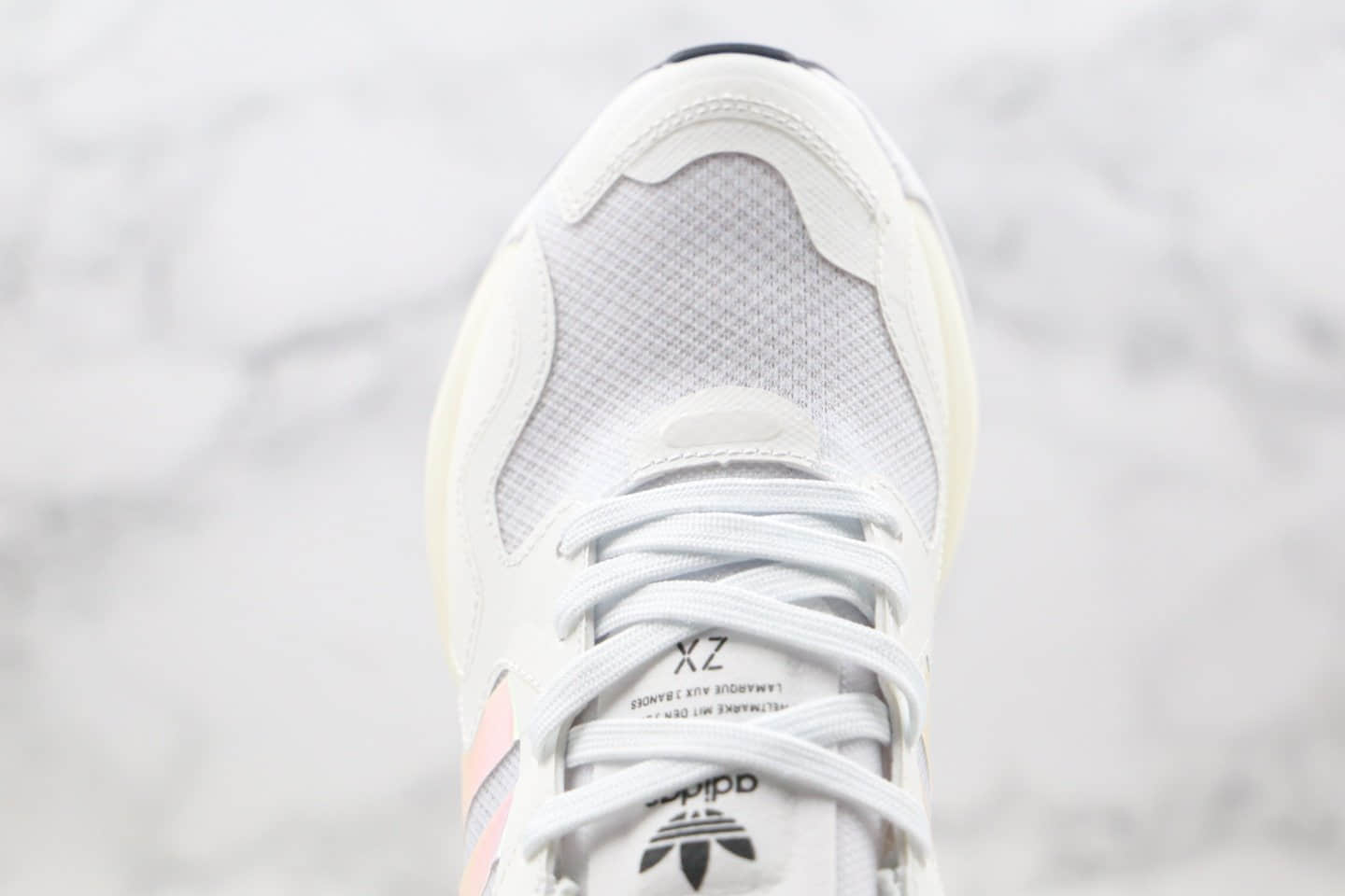 阿迪达斯Adidas Originals ZX ALKYNE纯原版本化学元素系列炔白镭射爆米花跑鞋原盒原标 货号:FY3026