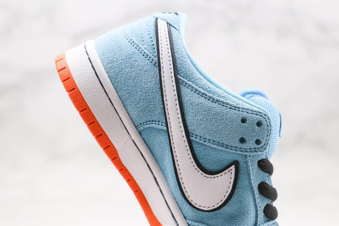 耐克Nike SB Dunk Low Pro Club 58 Gulf x WE CLUB 58联名款纯原版本低帮SB DUNK海湾赛车队元素蓝色58板鞋内置后跟Zoom气垫 货号：BQ6817-401