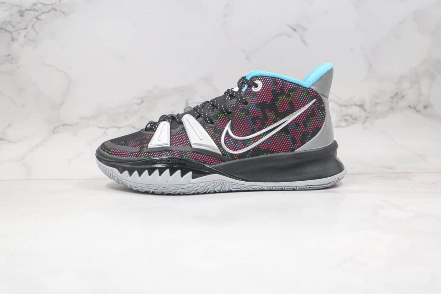 耐克Nike Kyrie 7 PRE HEAT EP LT TL3纯原版本欧文7代鲨鱼齿黑红色篮球鞋内置气垫支持实战 货号:CT4080-008