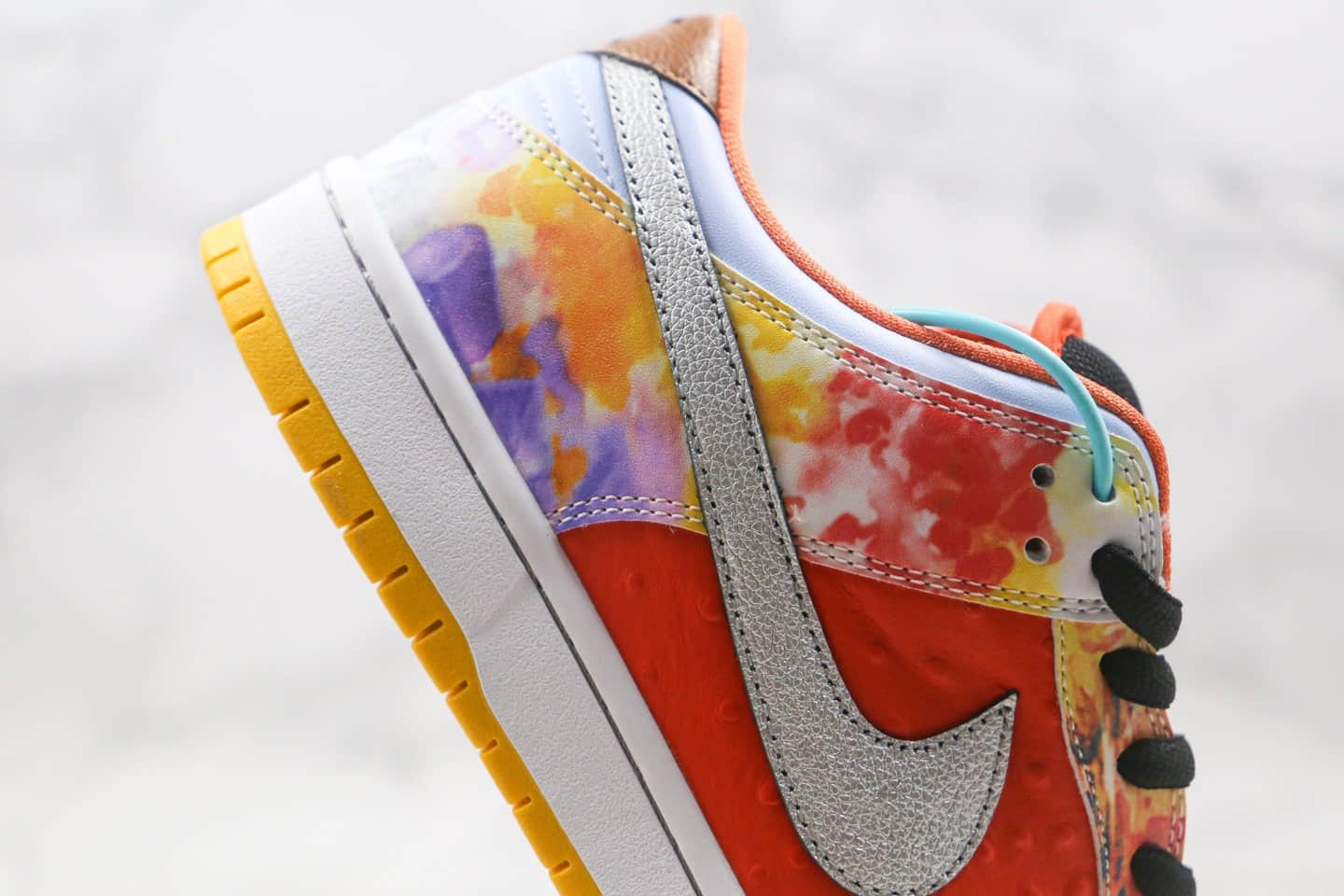 耐克Nike DUNK SB Low CNY纯原版本低帮SB DUNK中国新年限定扎染鸳鸯食拾文刺绣橙黄色板鞋内置Zoom气垫 货号:CV1628-800