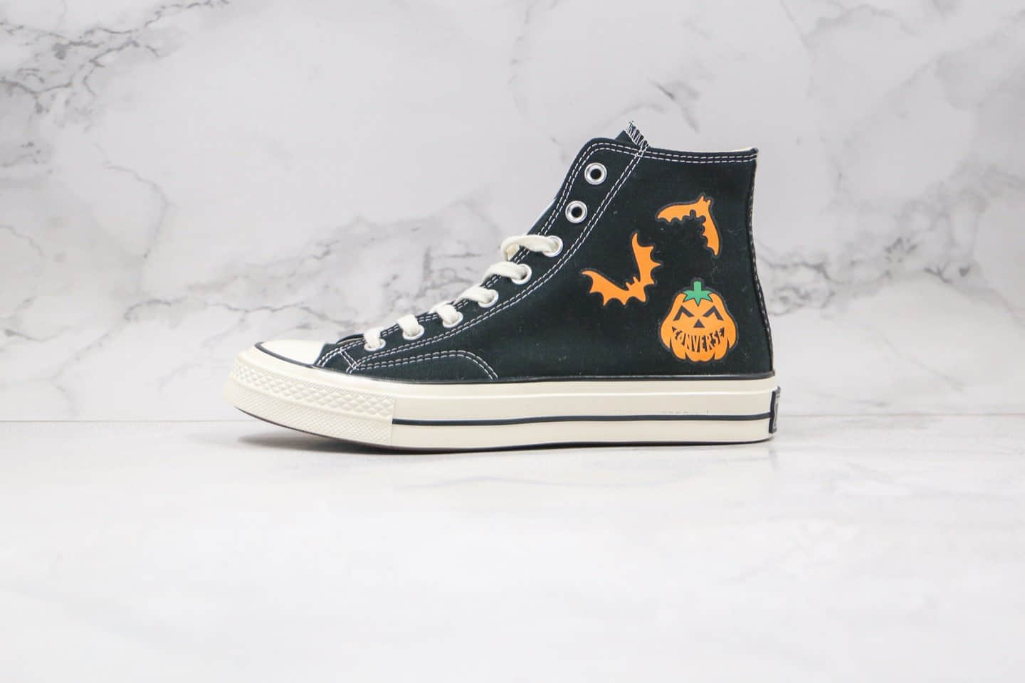 匡威CONVERSE Chuck Taylor 1970s公司级版本高帮万圣节2.0南瓜黑色硫化帆布鞋原档案数据开发 货号:162050C