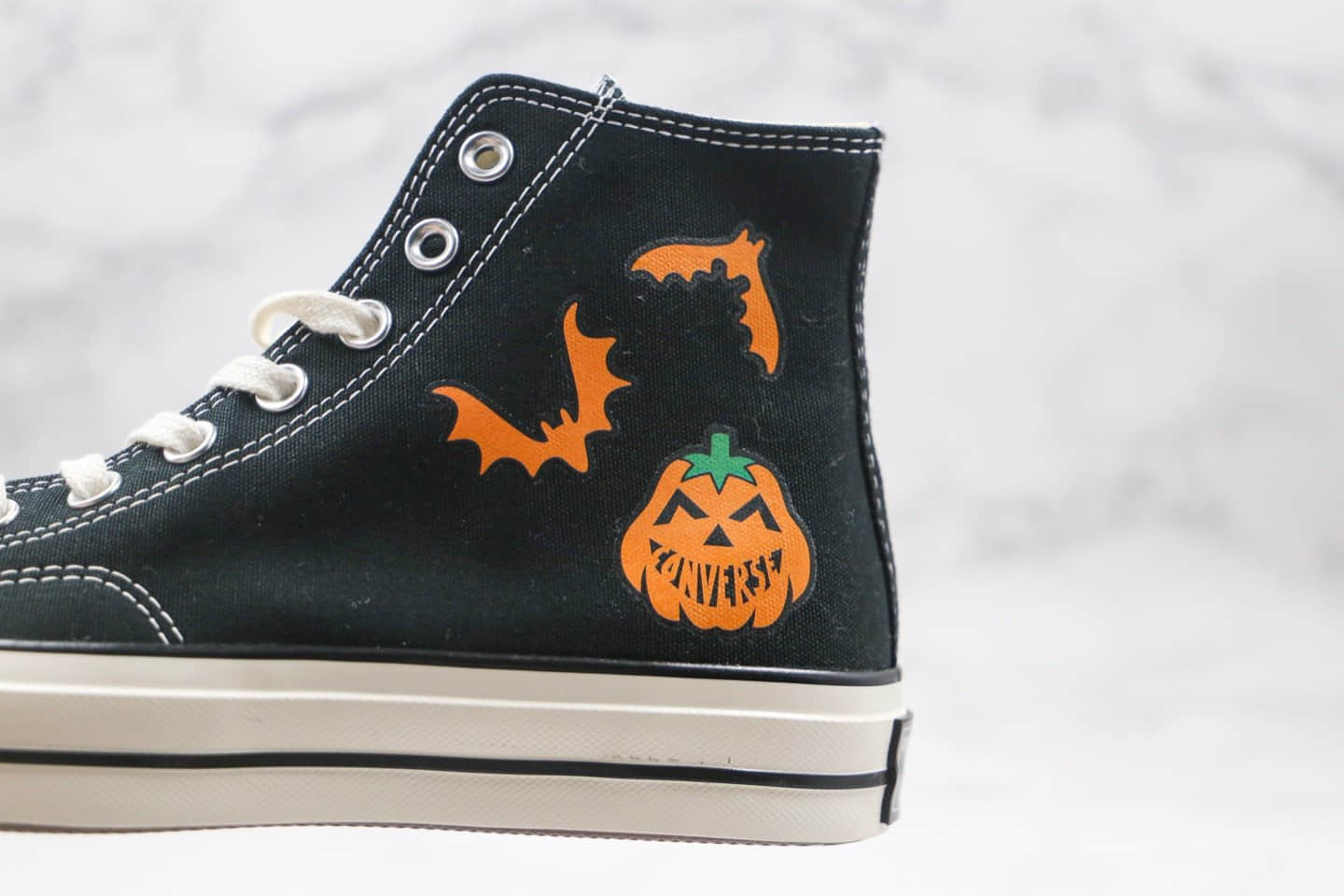 匡威CONVERSE Chuck Taylor 1970s公司级版本高帮万圣节2.0南瓜黑色硫化帆布鞋原档案数据开发 货号:162050C