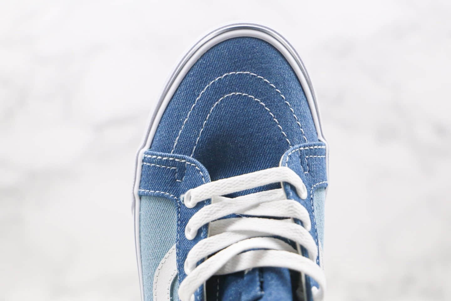 万斯Vans Sk8-Mid公司级版本中帮板鞋加绒牛仔蓝原厂硫化大底 货号:VN0A3MV8Q69