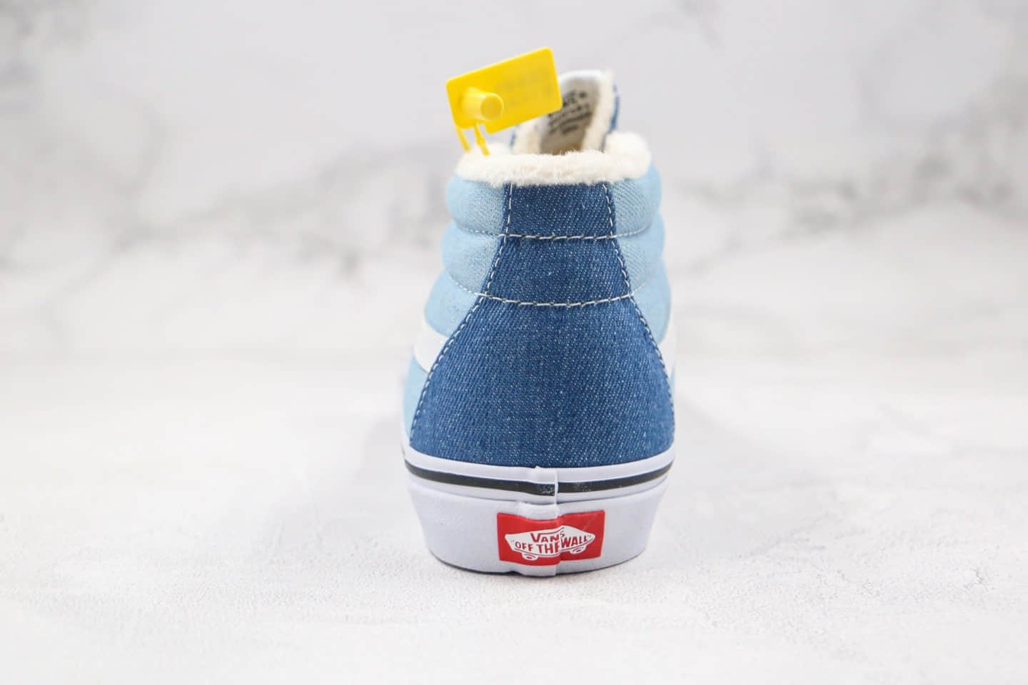 万斯Vans Sk8-Mid公司级版本中帮板鞋加绒牛仔蓝原厂硫化大底 货号:VN0A3MV8Q69