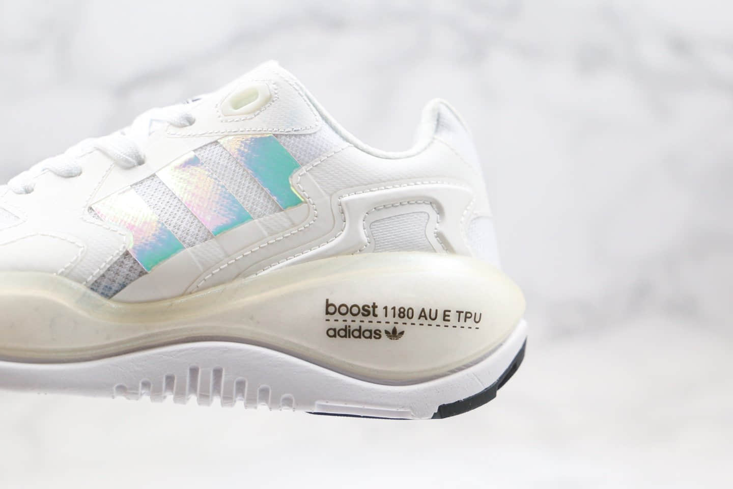 阿迪达斯Adidas Originals ZX ALKYNE纯原版本化学元素系列炔白镭射爆米花跑鞋原盒原标 货号:FY3026