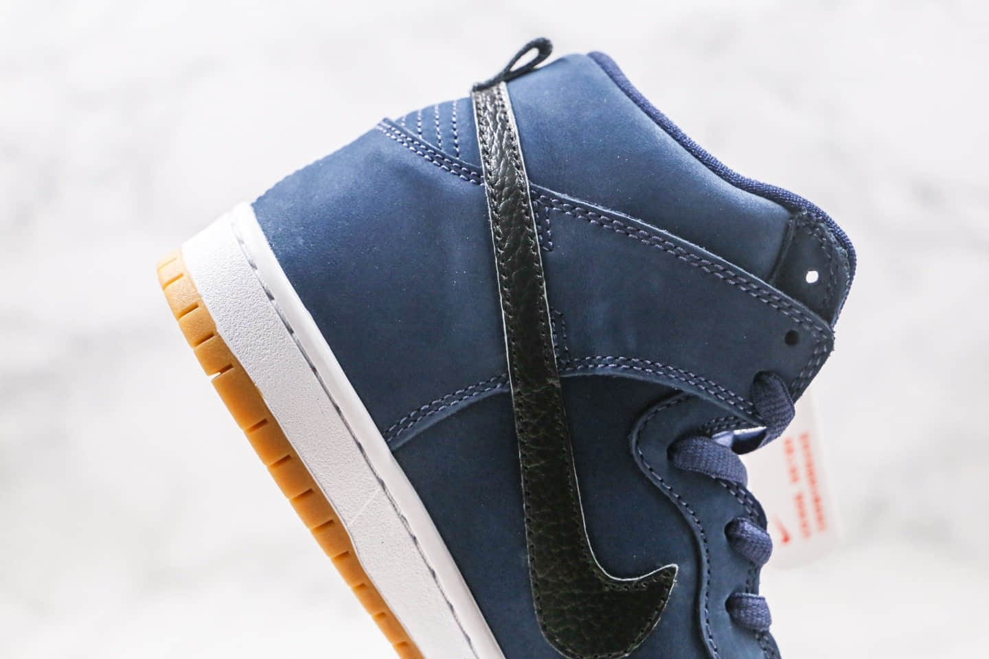 耐克Nike SB Dunk High Navy Black-Gum纯原版本高帮SB DUNK暗夜蓝黑色生胶板鞋原楦头纸板打造 货号：CI2692-401