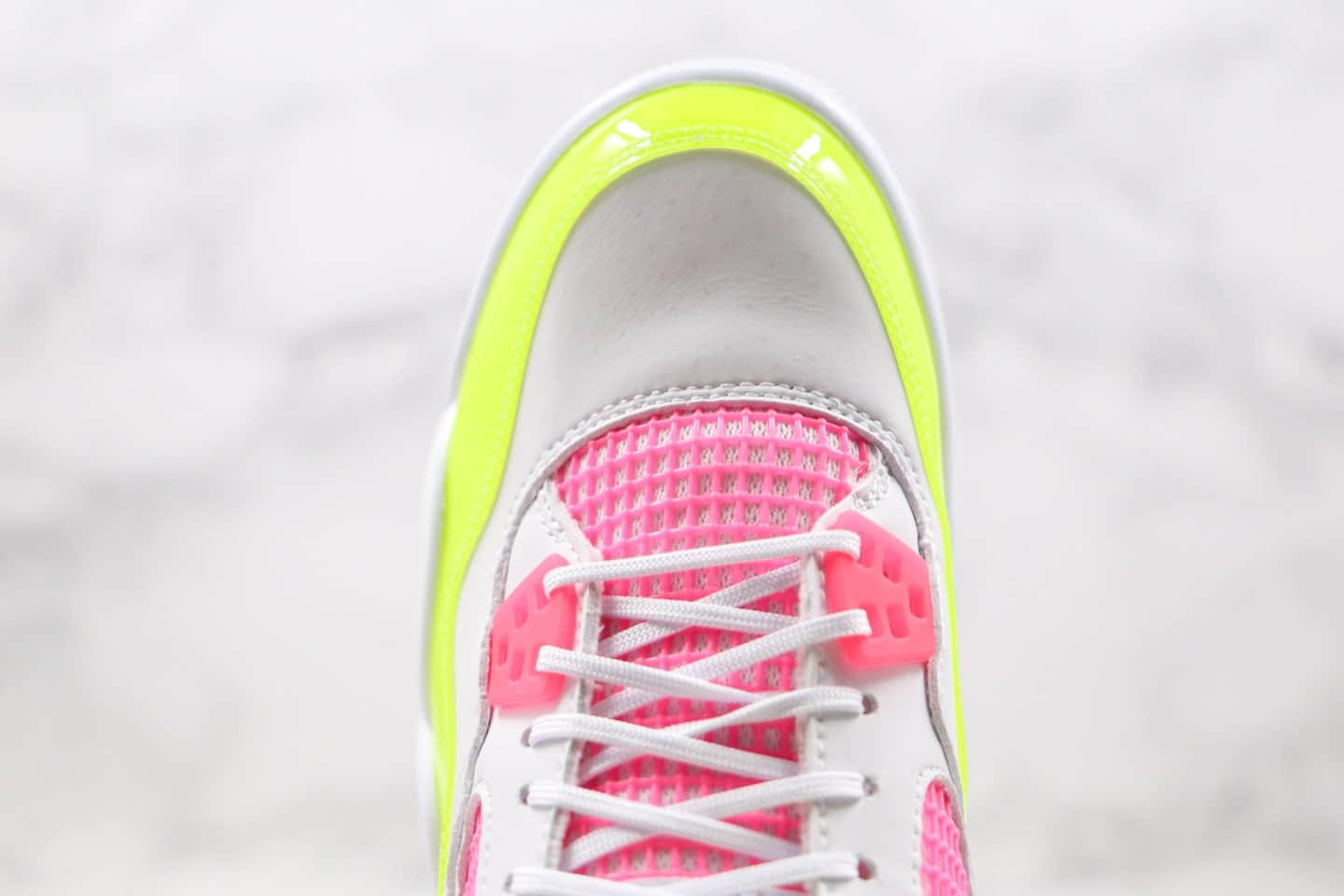 乔丹Air Jordan 4 GS Lemon Venom纯原版本糖果白粉绿色AJ4篮球鞋原档案数据开发 货号:CV7808-100