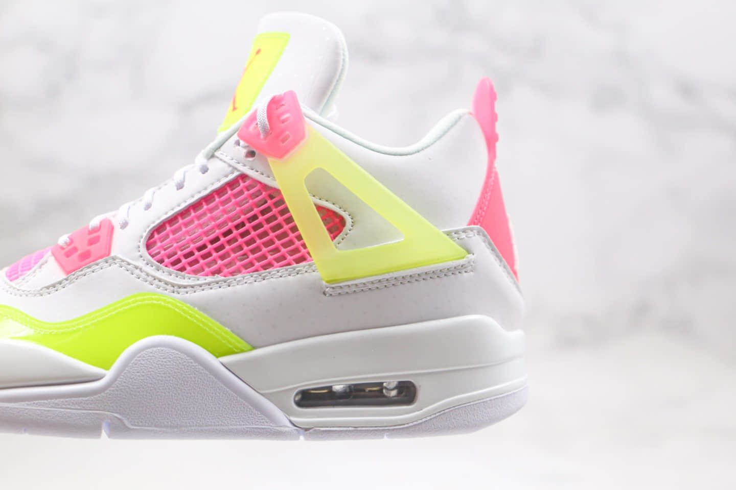 乔丹Air Jordan 4 GS Lemon Venom纯原版本糖果白粉绿色AJ4篮球鞋原档案数据开发 货号:CV7808-100