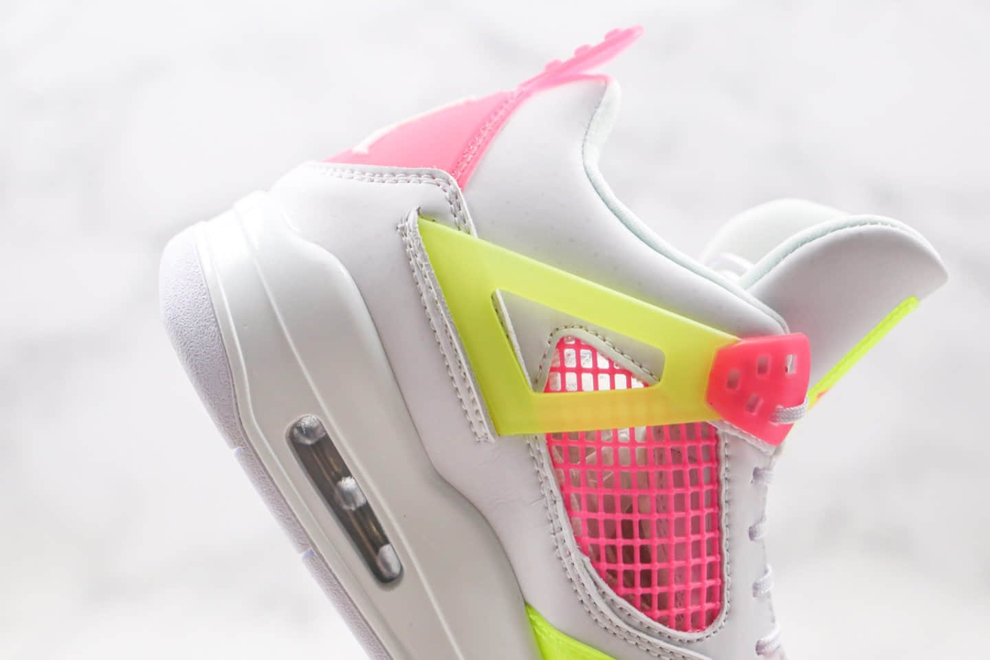 乔丹Air Jordan 4 GS Lemon Venom纯原版本糖果白粉绿色AJ4篮球鞋原档案数据开发 货号:CV7808-100