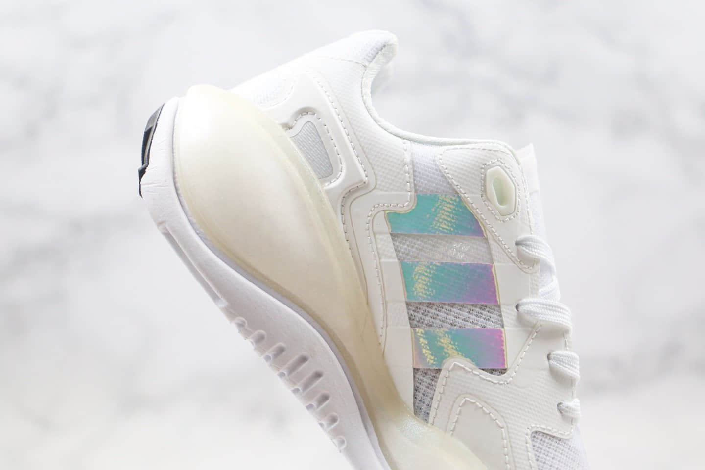 阿迪达斯Adidas Originals ZX ALKYNE纯原版本化学元素系列炔白镭射爆米花跑鞋原盒原标 货号:FY3026