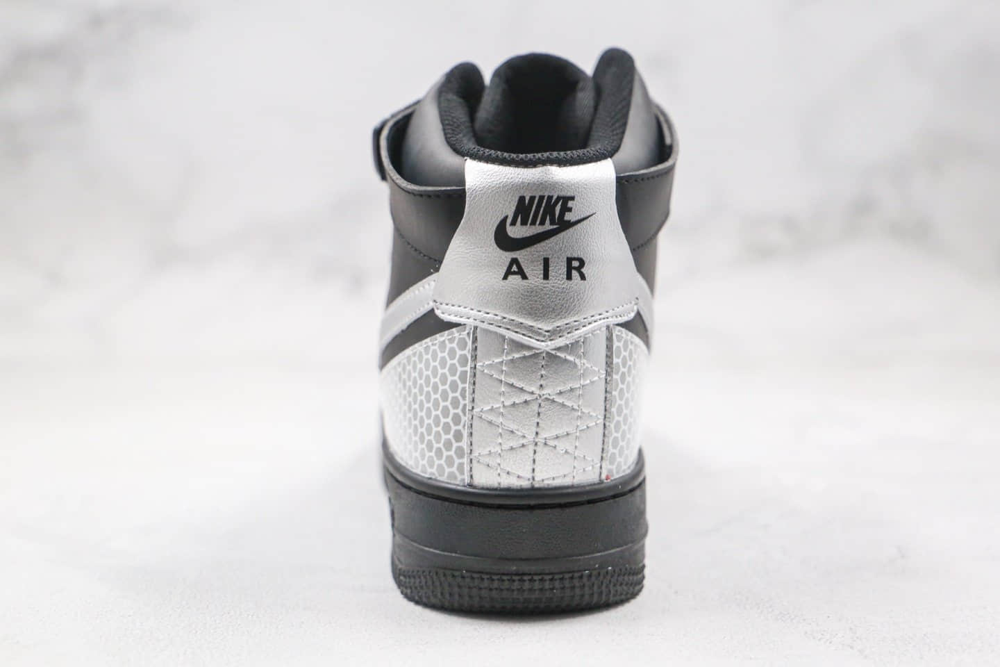 耐克Nike Air Force 1 High纯原版本高帮空军一号3M黑银色原楦头原纸板开发 货号:CU4159-001