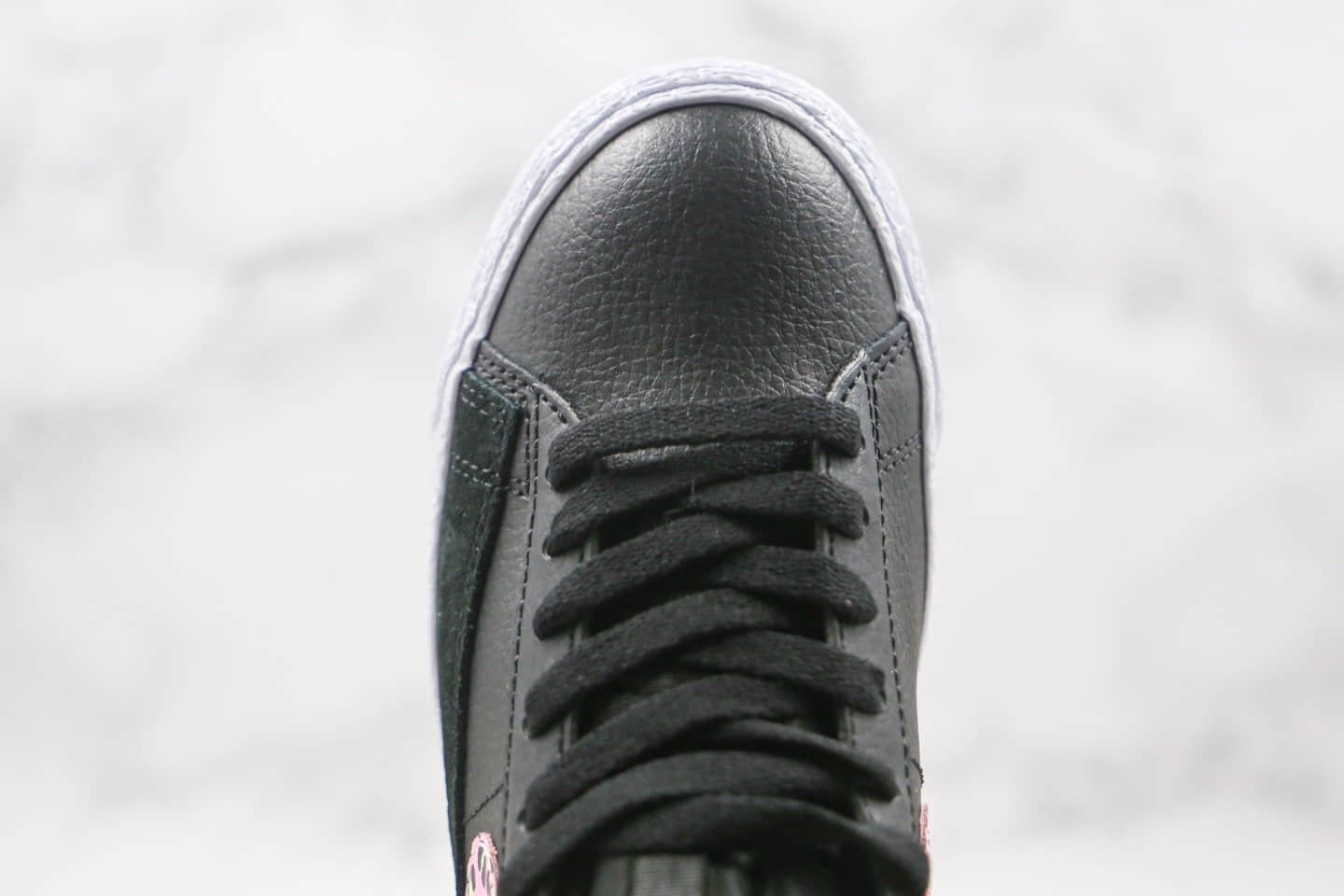 耐克Nike Blazer Mid GS纯原版本中帮开拓者板鞋黑粉豹纹真硫化大底 货号：DA4674-001