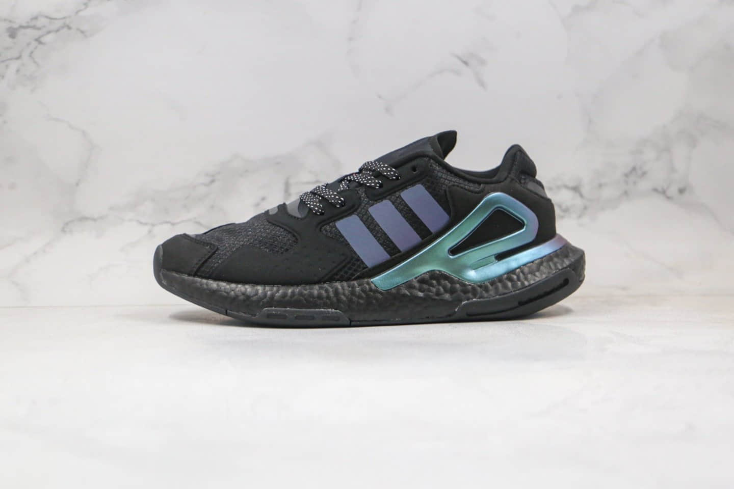阿迪达斯Adidas Originals 2020 Day Jogger Boost 2020纯原版本三叶草夜行者二代爆米花跑鞋黑绿色原盒原标 货号:FY3015