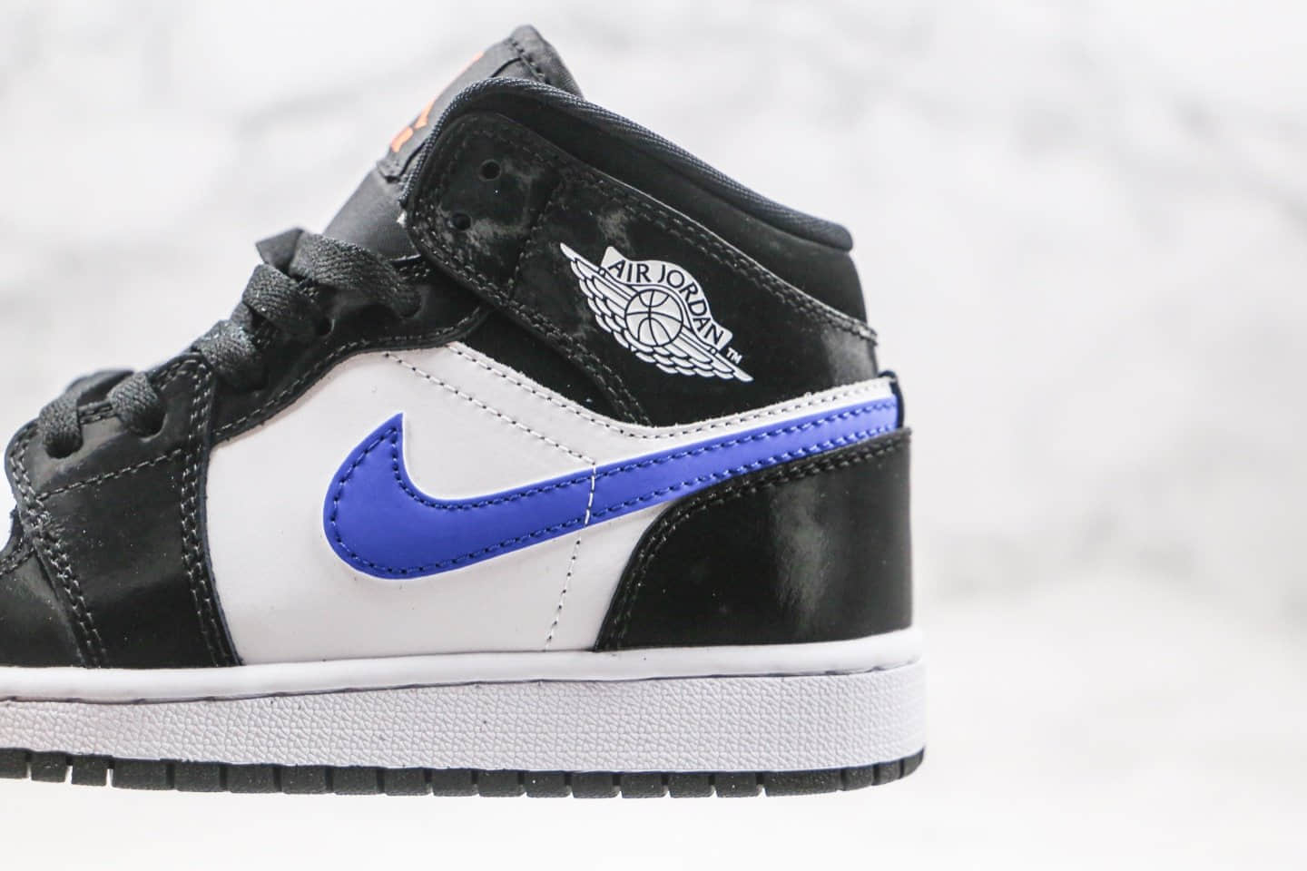 乔丹Air Jordan 1 Mid Astronomy Blue纯原版本中帮AJ1蓝白熊猫原楦头纸板打造原盒原标 货号:554725-084