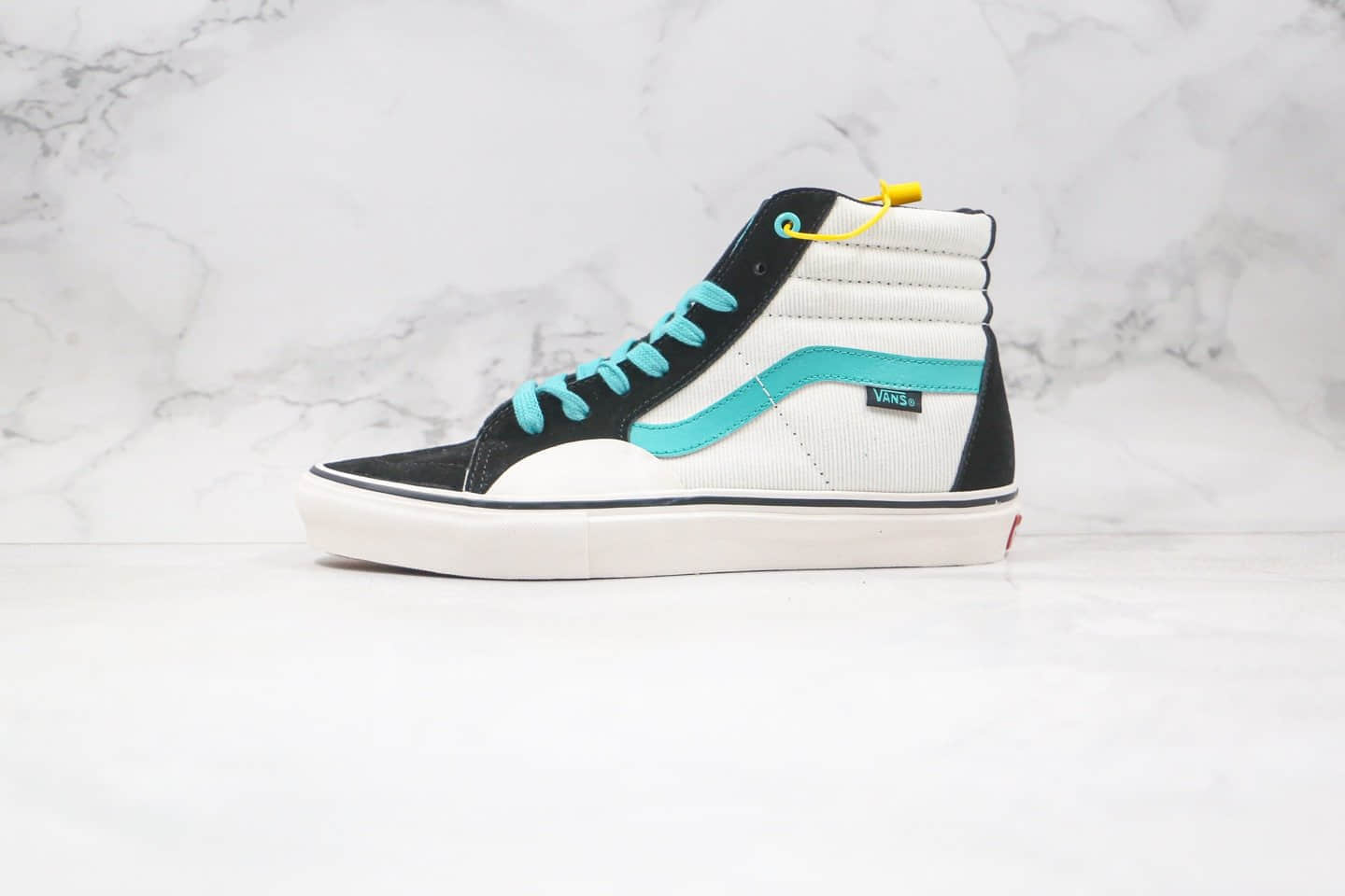 万斯VANS SK8-HI PRO FABIANA.DELFINO公司级版本高帮环保系列白黑蓝色硫化板鞋原档案数据开发 货号:VN0A45JD2MA