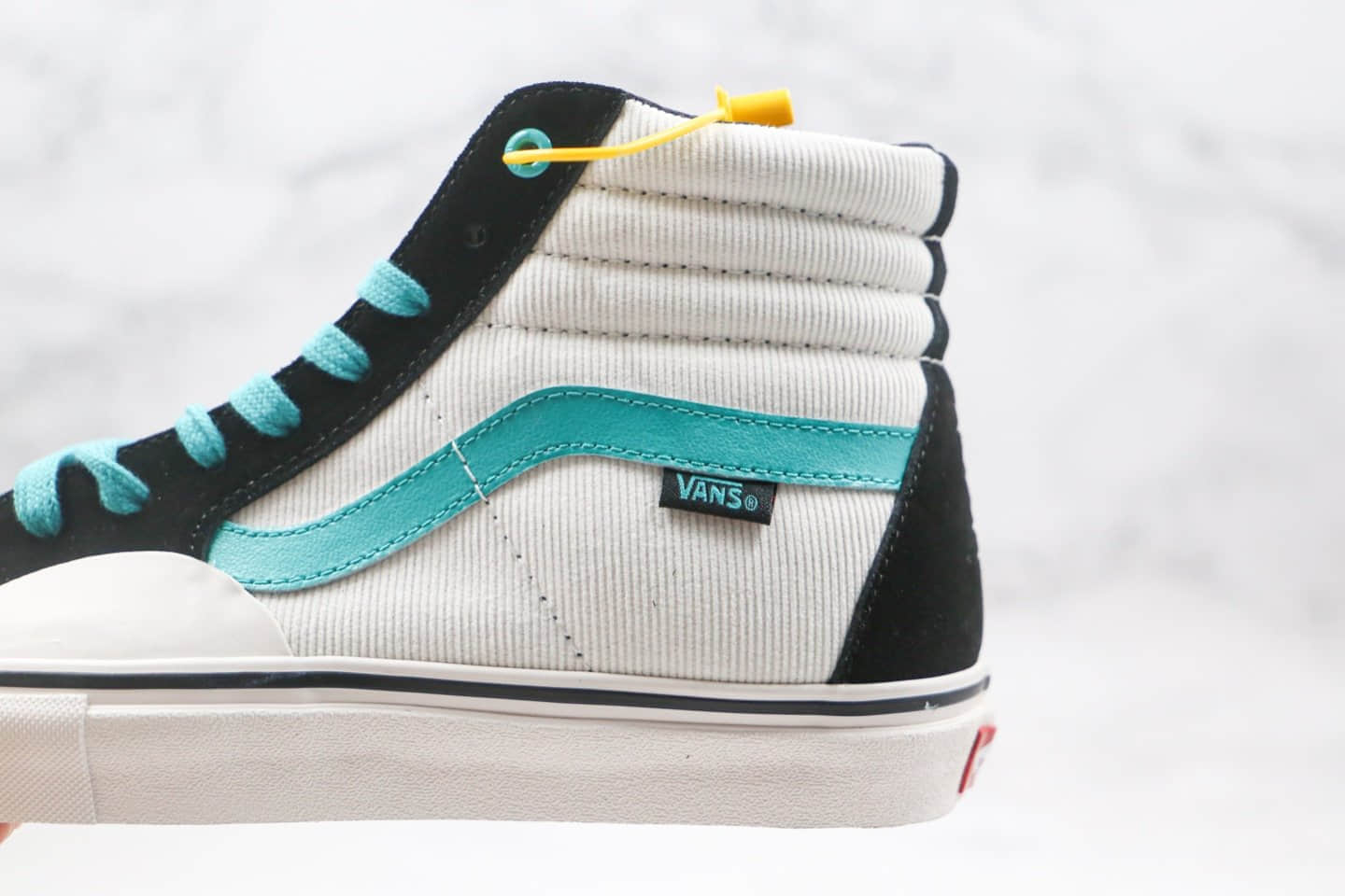 万斯VANS SK8-HI PRO FABIANA.DELFINO公司级版本高帮环保系列白黑蓝色硫化板鞋原档案数据开发 货号:VN0A45JD2MA