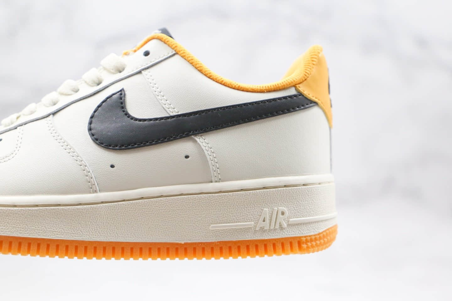 耐克Nike Air Force1 LOW'07纯原版本低帮空军一号米白黄黑色生胶板鞋原档案数据开发 货号:CT7875-998