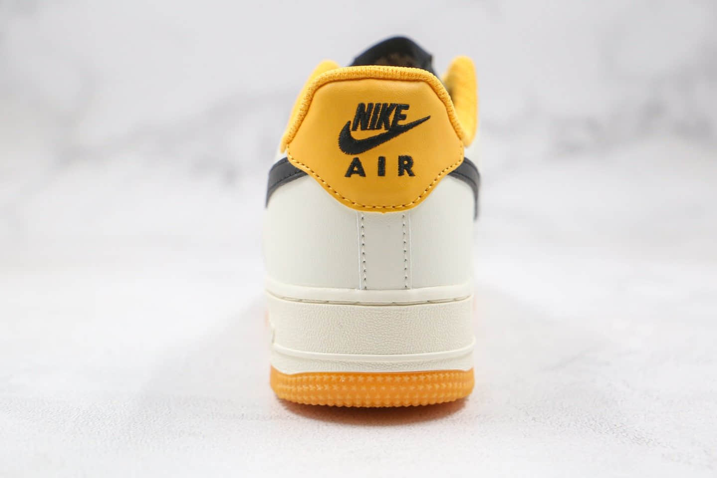 耐克Nike Air Force1 LOW'07纯原版本低帮空军一号米白黄黑色生胶板鞋原档案数据开发 货号:CT7875-998