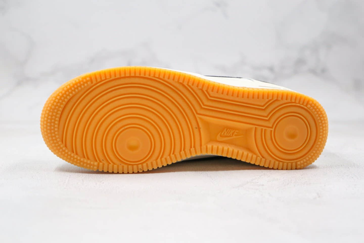 耐克Nike Air Force1 LOW'07纯原版本低帮空军一号米白黄黑色生胶板鞋原档案数据开发 货号:CT7875-998