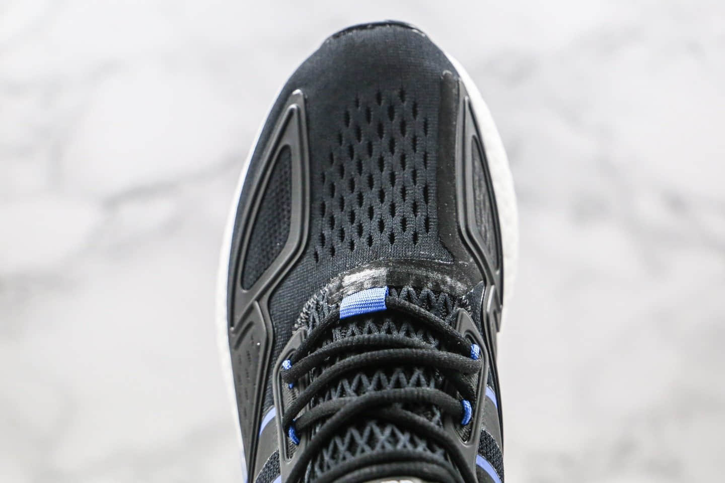 阿迪达斯Adidas Originals ZX 2K Boost纯原版本爆米花跑鞋易烊千玺同款ZX 2K黑蓝色原鞋开模一比一打造 货号:FY1458