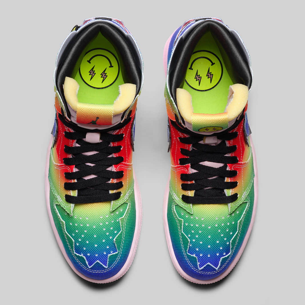 苦等一年的渐变彩虹扎染!J Balvin x AJ1 联名12月8日发售! 货号:DC3481-900